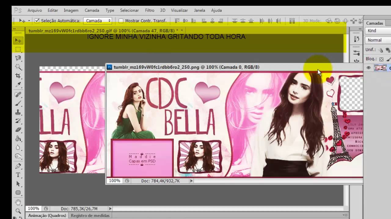 TUTORIAL (PHOTOSHOP): COMO JUNTAR VÁRIOS GIFS. 